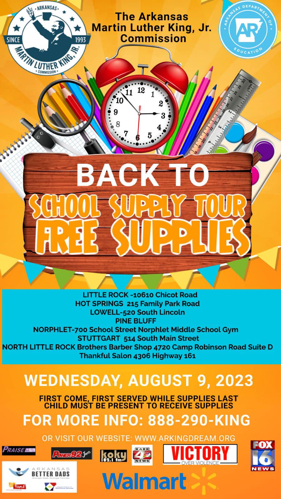 2023 Back to School Supply Giveaway Statewide Tour