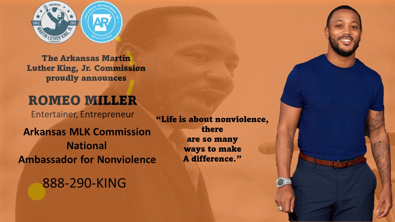 Arkansas Martin Luther King, Jr. Commission  Names Romeo Miller As National Ambassador