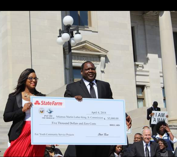 Thank you State Farm for your support of Arkansas Martin Luther King, Jr. Commission's initiatives to promote economic development and financial literacy through the state of Arkansas